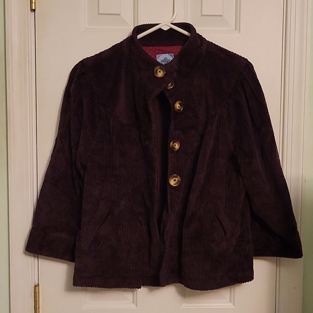 IZOD Purple Button Down Jacket